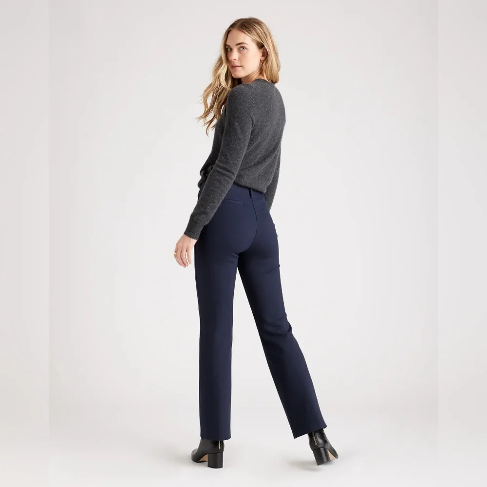 NWT Quince Ultra-Stretch Ponte Bootcut Pant Navy Sz XL - Picture 4 of 6
